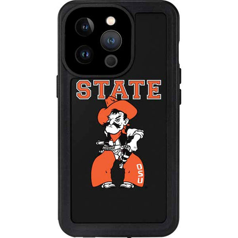 Oklahoma State University OSU Cowboys Orange iPhone 15 Pro Waterproof Case