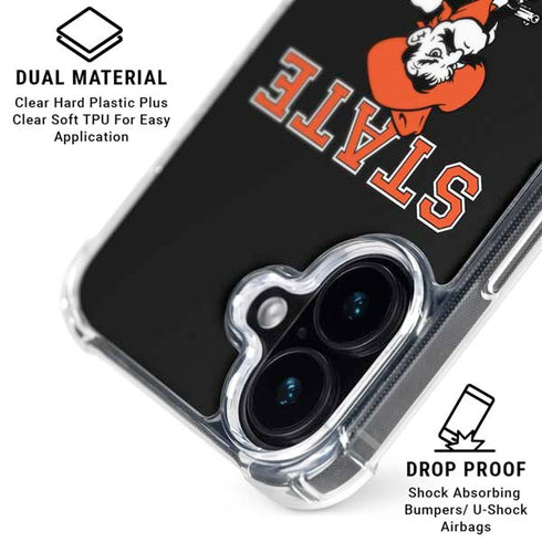Oklahoma State University OSU Cowboys Orange iPhone 16 Clear Case