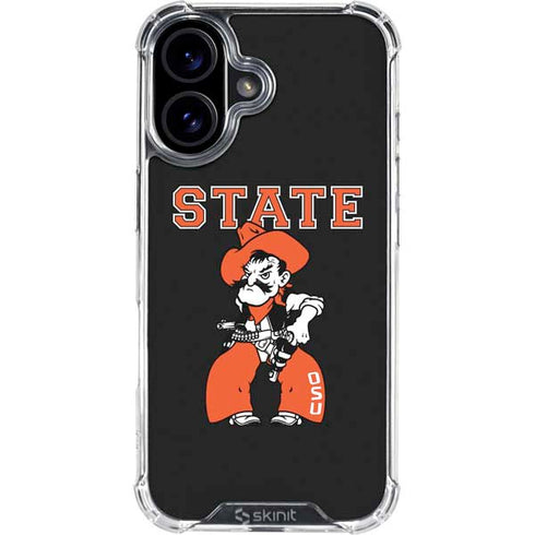Oklahoma State University OSU Cowboys Orange iPhone 16 Plus Clear Case