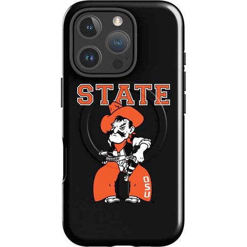 Oklahoma State University OSU Cowboys Orange iPhone 16 Pro Max Magsafe Impact Case