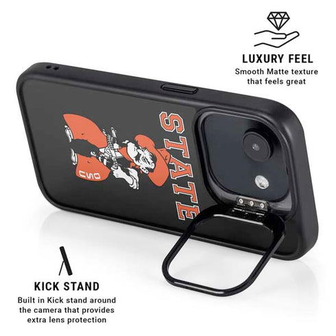 Oklahoma State University OSU Cowboys Orange iPhone 16e Kickstand Case