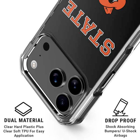 Oklahoma State University OSU Cowboys Orange iPhone 17 Pro Clear Case