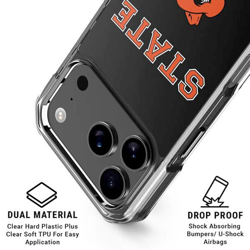 Oklahoma State University OSU Cowboys Orange iPhone 18 Pro Clear Case