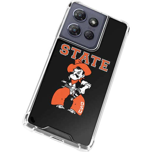 Oklahoma State University OSU Cowboys Orange Moto G 5G (2025) Clear Case