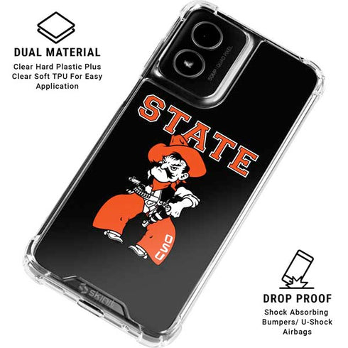 Oklahoma State University OSU Cowboys Orange Moto G Power 5G (2024) Clear Case
