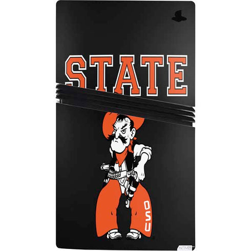 Oklahoma State University OSU Cowboys Orange PS5 Pro Console Skin