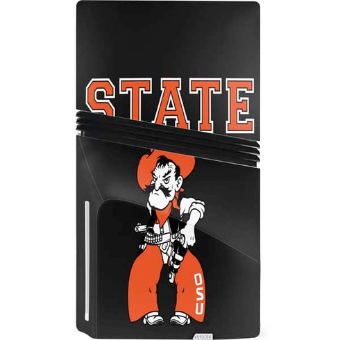 Oklahoma State University OSU Cowboys Orange PS5 Pro Disk Console Skin