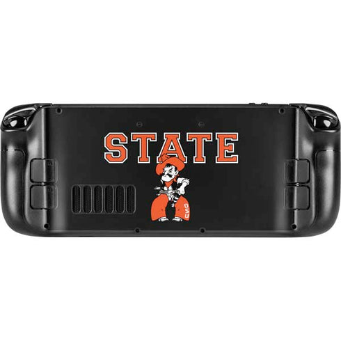 Oklahoma State University OSU Cowboys Orange Steam Deck Handheld Gaming Computer OLED Skin