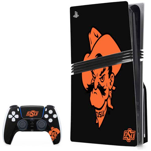 Oklahoma State University OSU Cowboys PS5 Pro Disk Bundle Skin