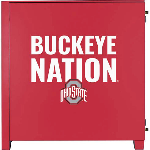Ohio State University The Ohio State Buckeyes Corsair 4000D Tempered Glass Mid-Tower ATX Case Skin