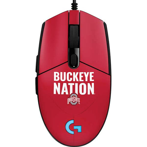 Ohio State University The Ohio State Buckeyes G203 Prodigy RGB Wired Gaming Mouse Skin