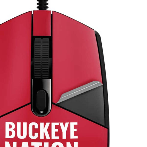 Ohio State University The Ohio State Buckeyes G203 Prodigy RGB Wired Gaming Mouse Skin