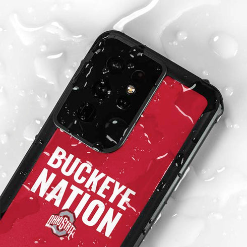 Ohio State University The Ohio State Buckeyes Galaxy S24 Ultra Waterproof Case