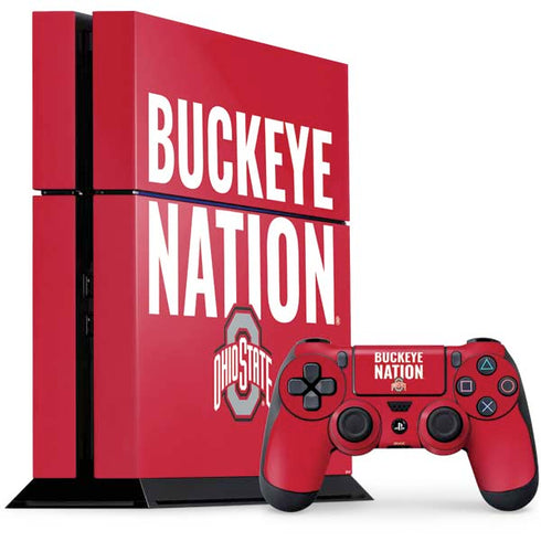 Ohio State University The Ohio State Buckeyes PS4 Console and Controller Bundle Skin