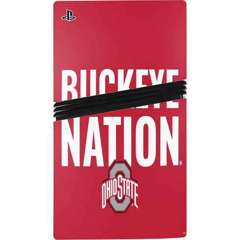 Ohio State University The Ohio State Buckeyes PS5 Pro Disk Console Skin