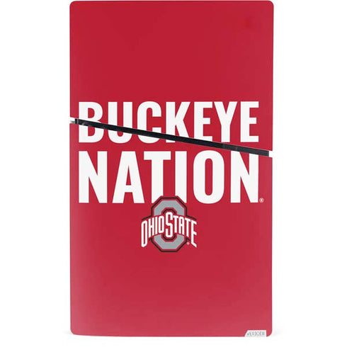 Ohio State University The Ohio State Buckeyes PS5 Slim Digital Edition Bundle Skin
