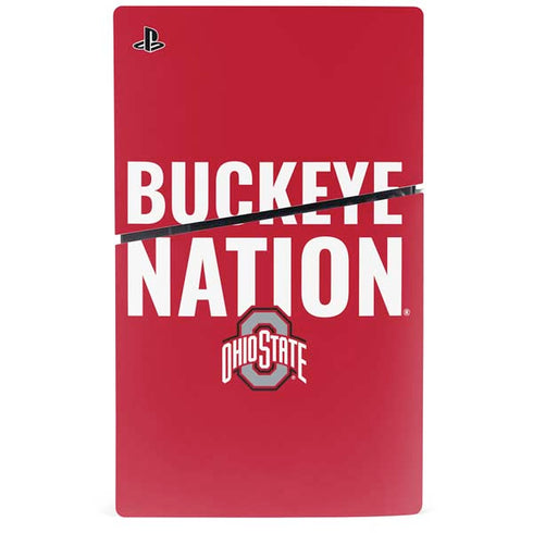Ohio State University The Ohio State Buckeyes PS5 Slim Disk Console Skin