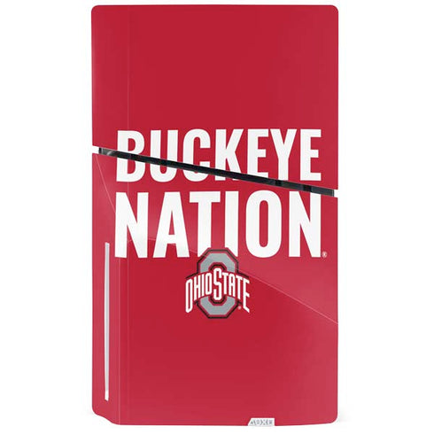 Ohio State University The Ohio State Buckeyes PS5 Slim Disk Console Skin