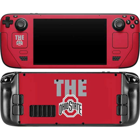 Ohio State University The Ohio State Buckeyes Steam Deck Handheld Gaming Computer OLED Skin
