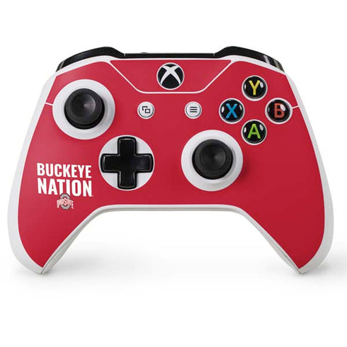 Ohio State University The Ohio State Buckeyes Xbox One S Console and Controller Bundle Skin