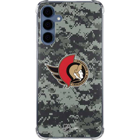 NHL Ottawa Senators Camo Galaxy A55 5G Clear Case
