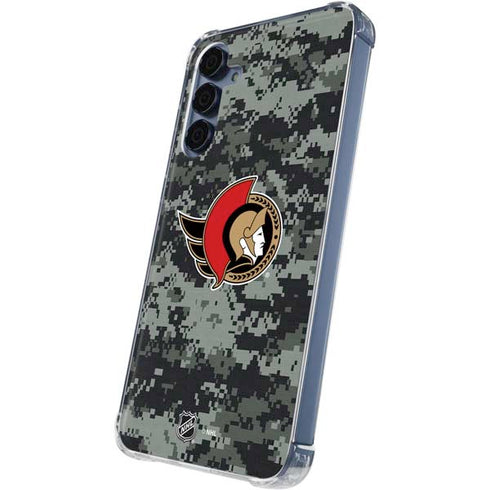 NHL Ottawa Senators Camo Galaxy A55 5G Clear Case