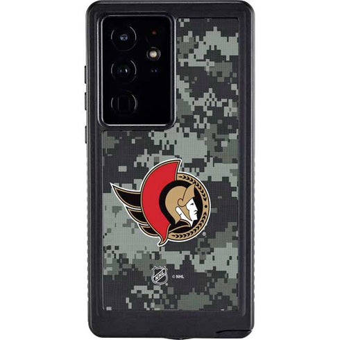 NHL Ottawa Senators Camo Galaxy S24 Ultra Waterproof Case