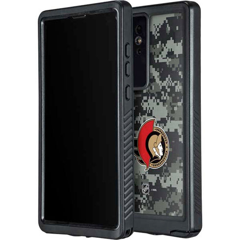 NHL Ottawa Senators Camo Galaxy S24 Ultra Waterproof Case