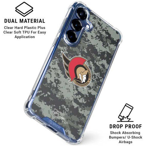 NHL Ottawa Senators Camo Galaxy S25 FE Clear Case