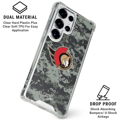 NHL Ottawa Senators Camo Galaxy S25 Ultra Clear Case