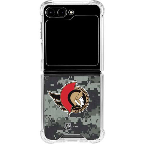 NHL Ottawa Senators Camo Galaxy Z Flip6 Clear Case