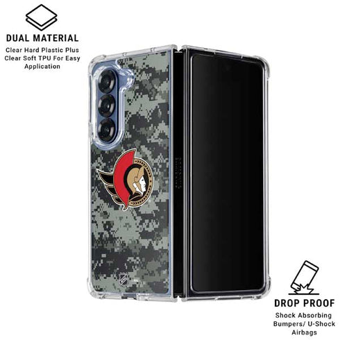 NHL Ottawa Senators Camo Galaxy Z Fold6 Clear Case