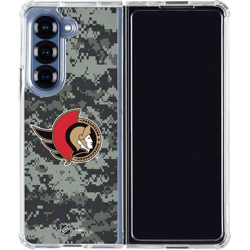 NHL Ottawa Senators Camo Galaxy Z Fold7 Clear Case