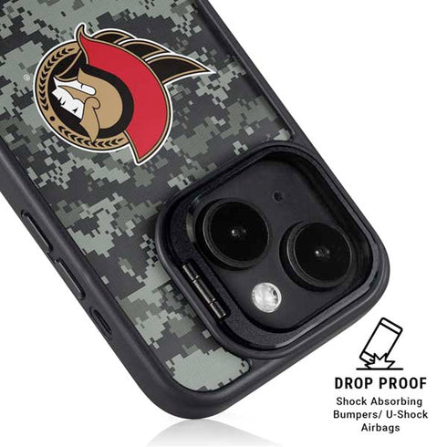 NHL Ottawa Senators Camo iPhone 13 Kickstand Case
