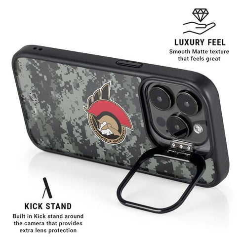 NHL Ottawa Senators Camo iPhone 13 Pro Kickstand Case