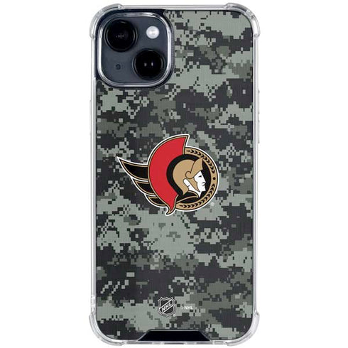 NHL Ottawa Senators Camo iPhone 15 Clear Case