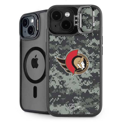 NHL Ottawa Senators Camo iPhone 15 Kickstand Case
