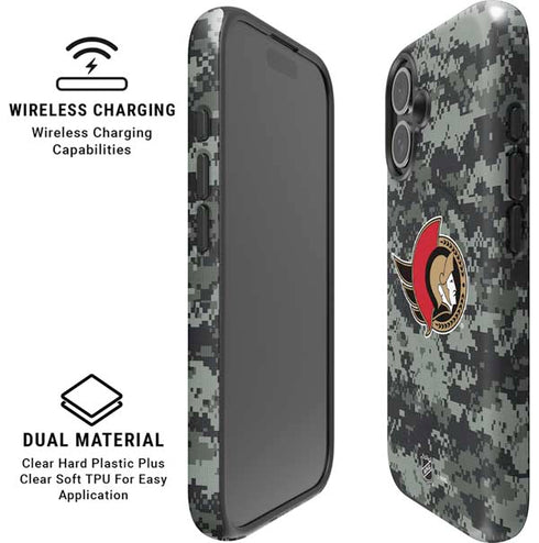 NHL Ottawa Senators Camo iPhone 16 Plus Magsafe Impact Case