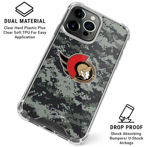 NHL Ottawa Senators Camo iPhone 16 Pro Clear Case