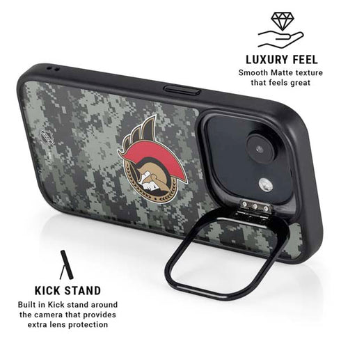NHL Ottawa Senators Camo iPhone 16e Kickstand Case