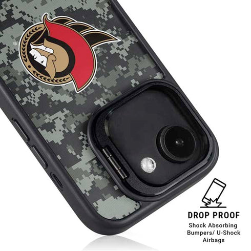 NHL Ottawa Senators Camo iPhone 16e Kickstand Case