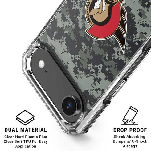 NHL Ottawa Senators Camo iPhone 17 Air Clear Case
