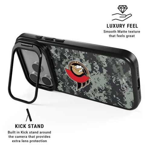 NHL Ottawa Senators Camo iPhone 17 Pro Kickstand Case