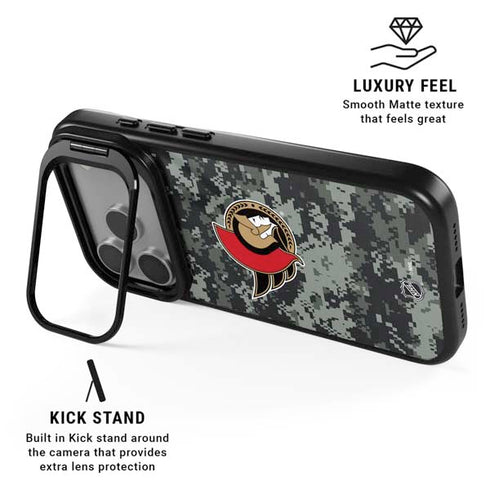 NHL Ottawa Senators Camo iPhone 17 Pro Max Kickstand Case