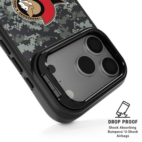 NHL Ottawa Senators Camo iPhone 17 Pro Max Kickstand Case