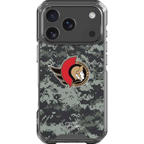 NHL Ottawa Senators Camo iPhone 18 Pro Clear Case