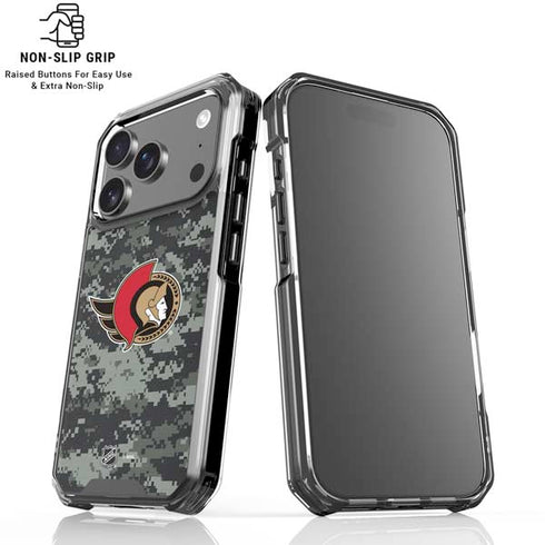 NHL Ottawa Senators Camo iPhone 18 Pro Clear Case
