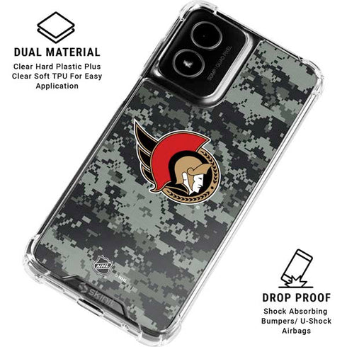 NHL Ottawa Senators Camo Moto G Power 5G (2024) Clear Case