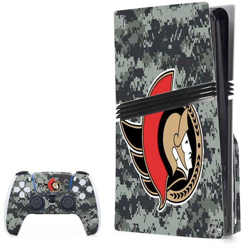 NHL Ottawa Senators Camo PS5 Pro Disk Bundle Skin