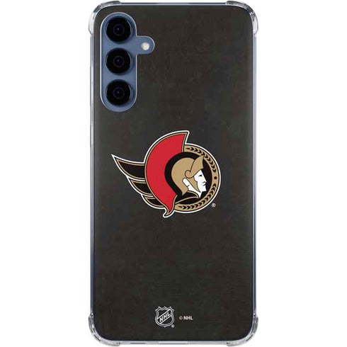 NHL Ottawa Senators Distressed Galaxy A35 5G Clear Case